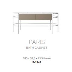 Испанский комплект мебели для ванной комнаты (тумба с раковиной + зеркало с подсветкой + кресло + вешалка для одежды) фабрики COLECCION ALEXANDRA Тумба для раковины Paris