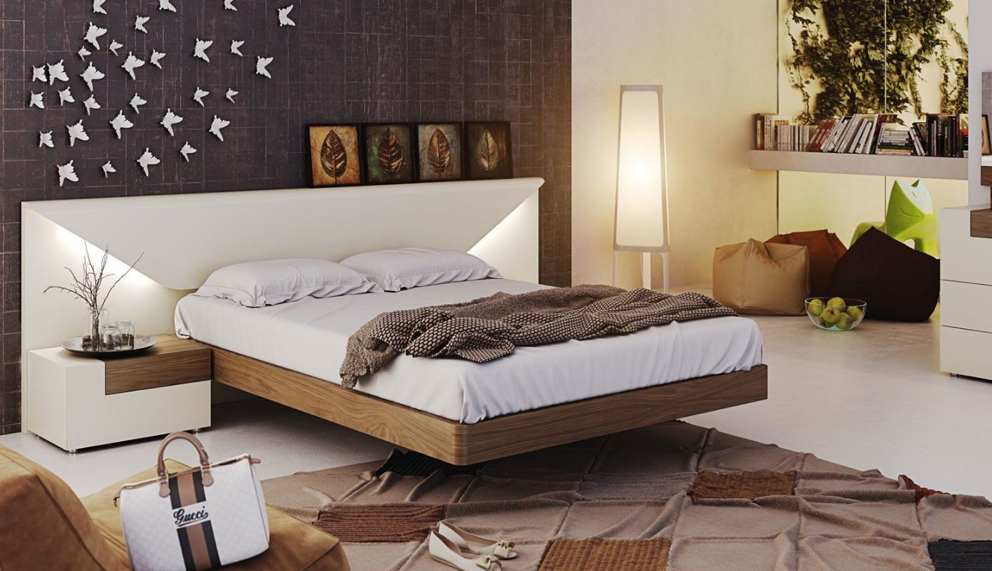Испанская спальная группа Elena (кровать с подсветкой и сп.местом 160*200) фабрики GARCIA SABATE Кровать (со сп.местом 180*200)