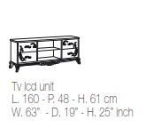 Итальянский комплект мебели для гостиной Daniela (2 витрины 1А + тумба для TV) фабрики BEN COMPANY Тумба для TV