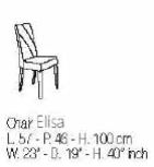 Итальянский комплект мебели для гостиной Elisa (витрина 2А со стеклом + буфет 4А + зеркало + стол + 2 стула) фабрики BEN COMPANY Стул