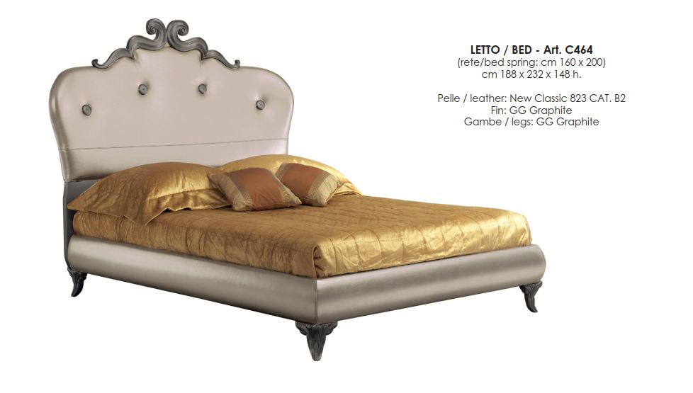 Итальянская спальная группа Classic (кровать со сп.местом на 160 см + 2 тумбочки + комод) фабрики BIZZOTTO  Кровать (со сп.местом 160*200)
