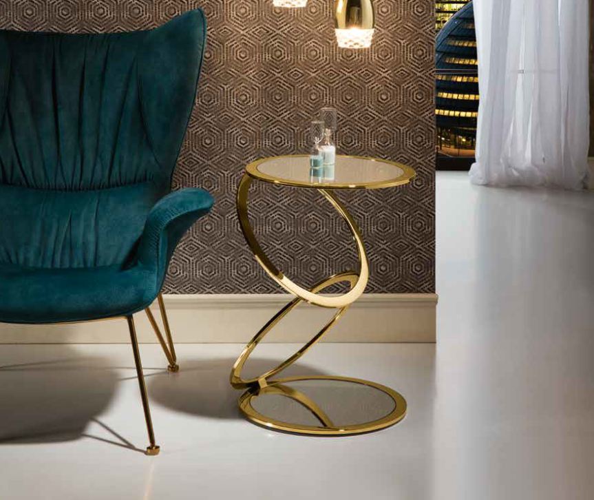 Кофейный столик Aros (gold) испанского бренда Schuller Кофейный столик