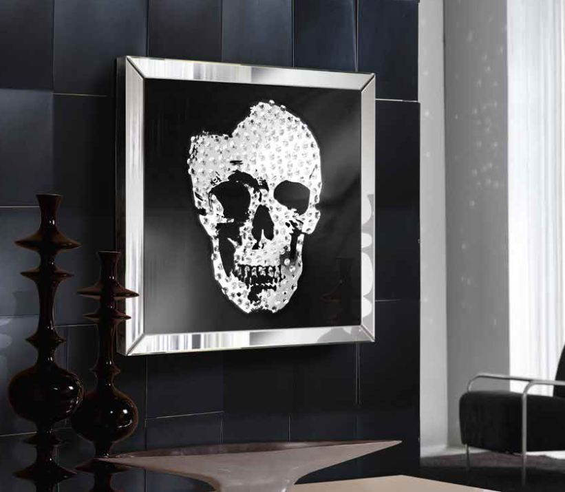 Декоративное зеркальное панно Skull испанского бренда Schuller Зеркальное панно