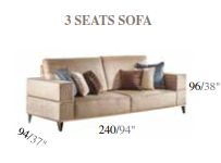Итальянская мягкая мебель Ambra (Adora) (диван, как на фото) фабрики ARREDOCLASSIC Диван 3 местный ткань cat.Special (как в кат.станд.)
