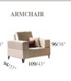 Итальянская мягкая мебель Ambra (Adora) (диван, как на фото) фабрики ARREDOCLASSIC Кресло ткань cat.Special (как в кат.станд.)