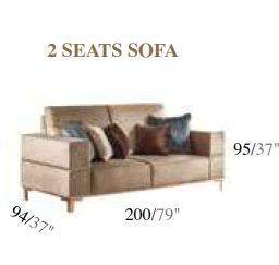 Итальянская мягкая мебель Essenza-Adora (диван 3-х местный, как на фото) фабрики ARREDO CLASSIC Диван 2 местный ткань cat.Special (как в кат.станд.)