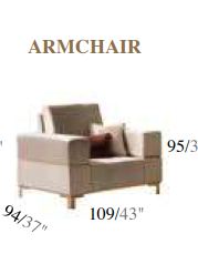 Итальянская мягкая мебель Essenza-Adora (диван 3-х местный, как на фото) фабрики ARREDO CLASSIC Кресло кат B