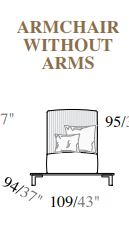 Итальянский угловой диван Essenza-Adora (как на фото, размеры: 377 на 407) фабрики ARREDO CLASSIC кресло секция 1 мест. (без подлок.) кат В