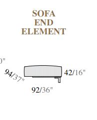 Итальянский угловой диван Essenza-Adora (как на фото, размеры: 377 на 407) фабрики ARREDO CLASSIC приставной элемент кат В