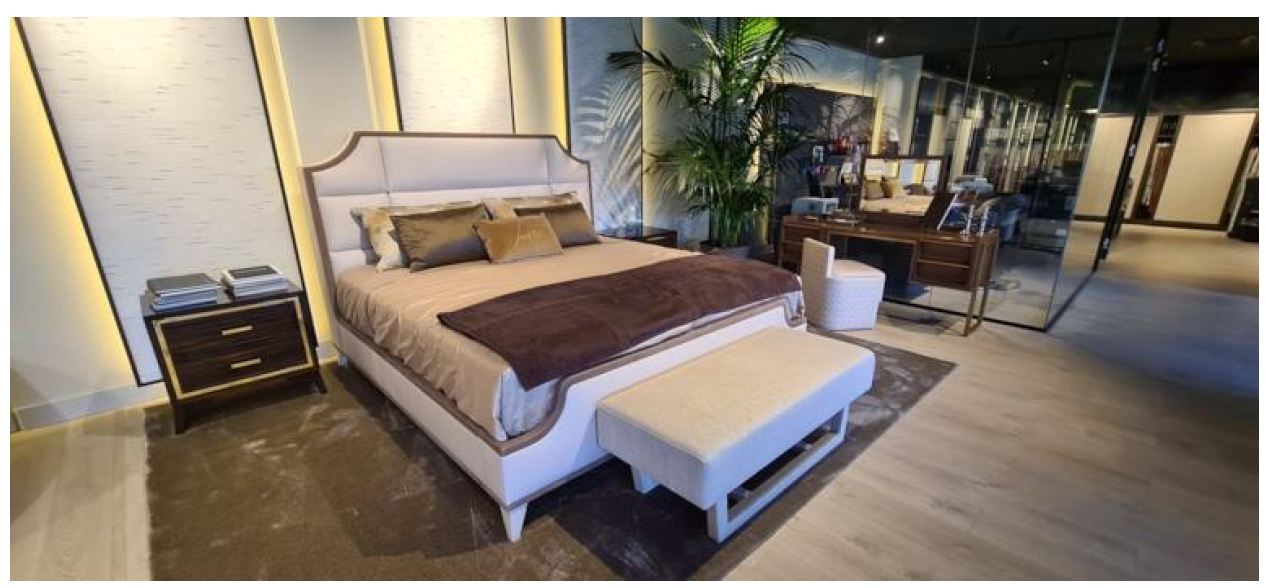 Итальянская спальная группа Tiffany фабрики ASNAGHI INTERIORS DESIGN Кровать
